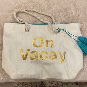 “On Vacay” Beach Tote Bag